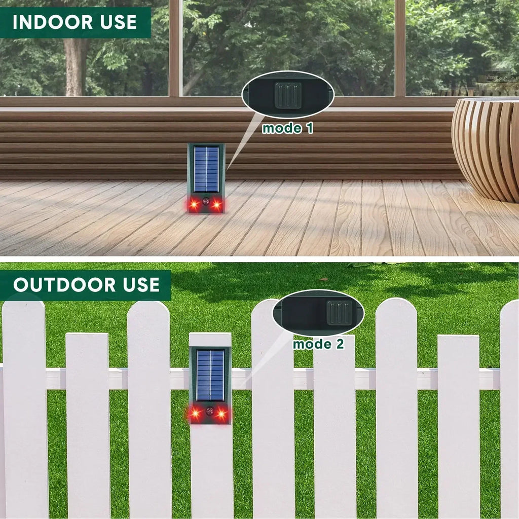 SolarGuardix™ | Protection contre les oiseaux – Répulsif à ultrasons avec solaire et capteur de mouvement