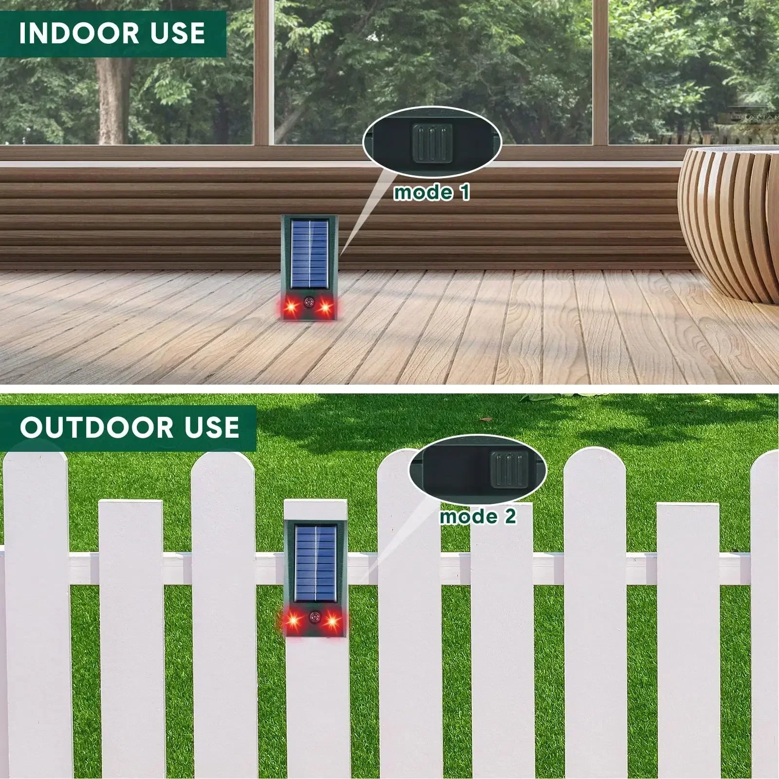 SolarGuardix™ | Protection contre les oiseaux – Répulsif à ultrasons avec solaire et capteur de mouvement