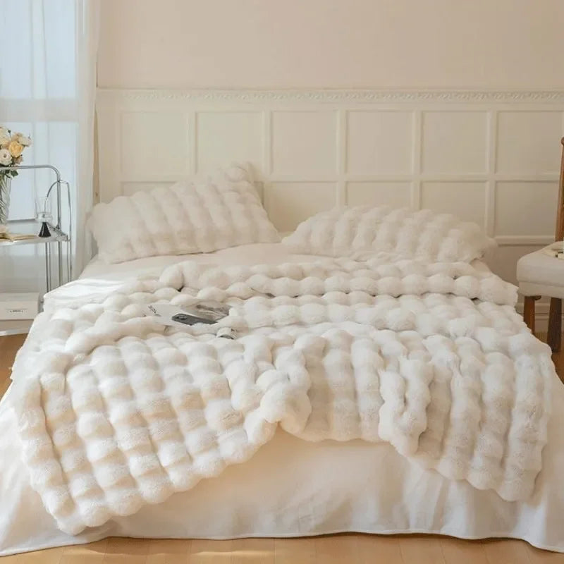 FurLuxe | Couverture en fausse fourrure réversible