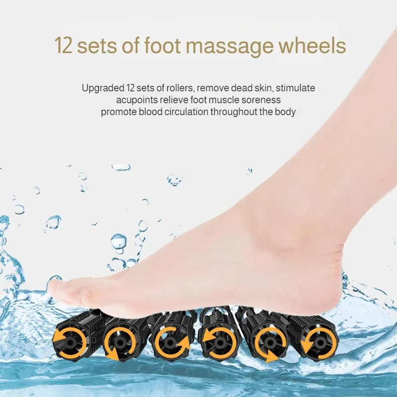 Bain de pieds massant – Bain chauffant avec rouleaux, bulles & thérapie infrarouge