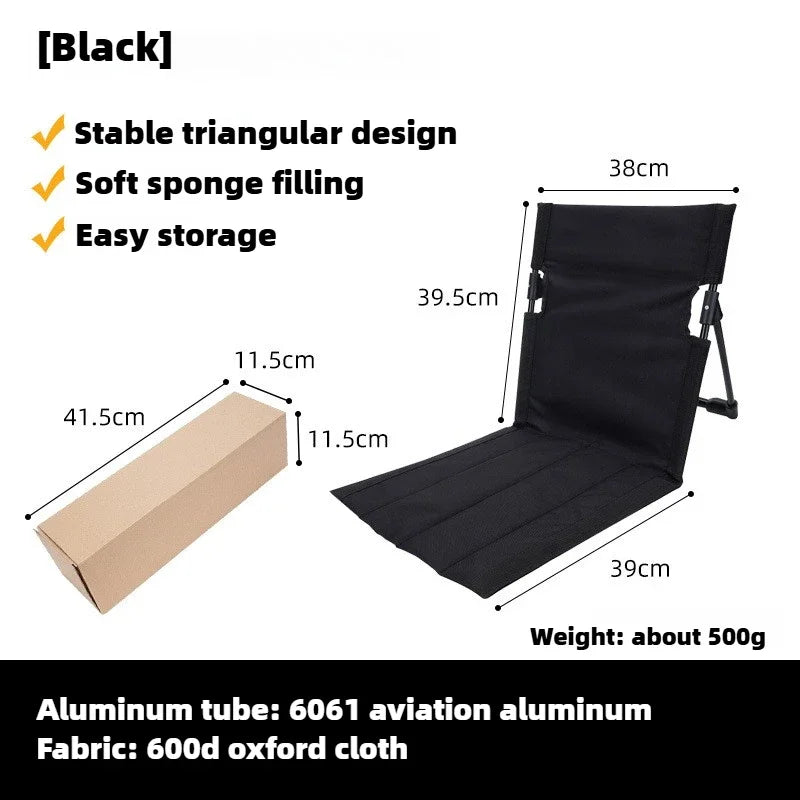 TREKASE Chaise de camping pliante | Ultra légère et résistante aux intempéries | Cadre en aluminium | Rembourrée pour un confort supplémentaire | Montage rapide