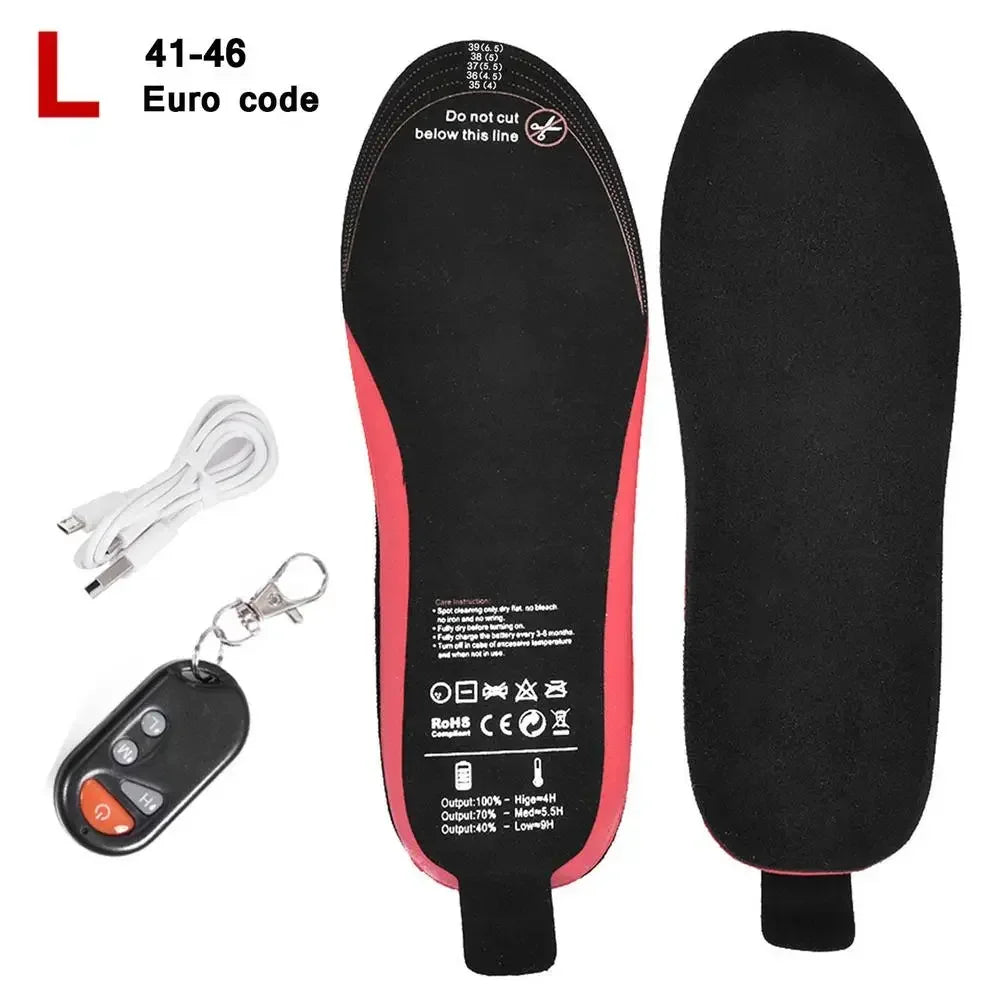 Semelles chauffantes WarmStep Pro | Rechargeables avec télécommande | 3 niveaux de chaleur | Découpables | Chauffe-pieds électriques pour l'hiver et les activités en extérieur