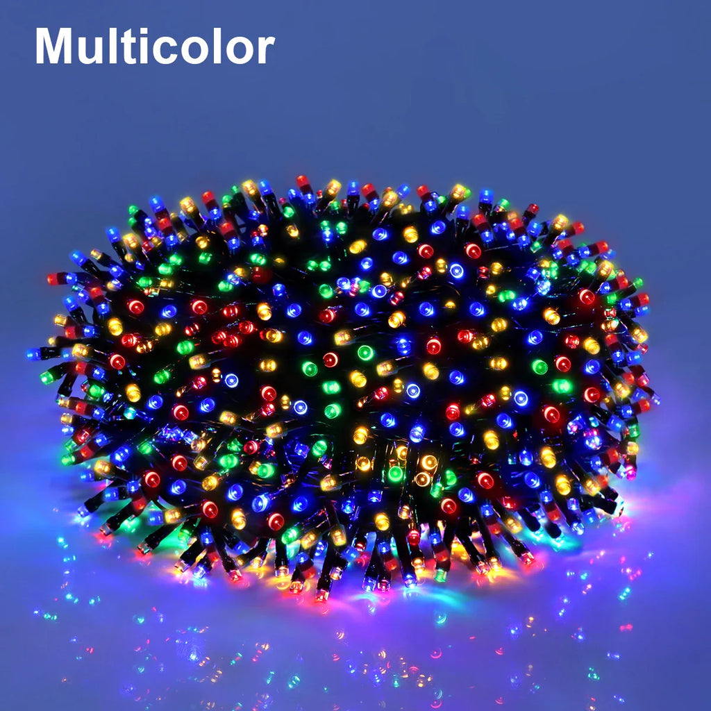 LuminaraX | Guirlande LED extérieure 24V | 8 modes d'éclairage | Étanche IP65 | 10–100 m | Pour jardin, maison & décoration de Noël