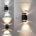 LumiBloc Applique LED extérieure | Effet Up & Down | Douille E27 | Étanche IP65 | Design moderne pour jardin et balcon