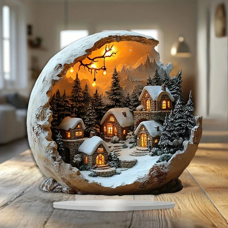 Décoration de Noël Lunavia | Style Boho | Figurine en acrylique | 23x20 cm