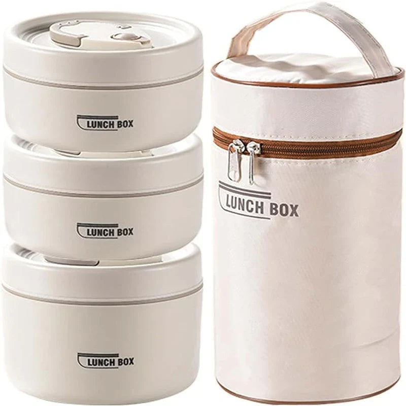 Ensemble de lunchbox isolées portables – 3 conteneurs alimentaires thermo pour adultes et enfants