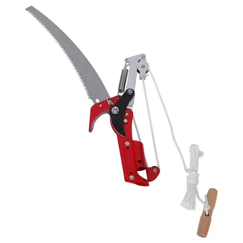 SkyCut Taille-haie télescopique | Sécateur de jardin avec corde | Lame en acier SK5 | Pour arbres fruitiers & branches hautes