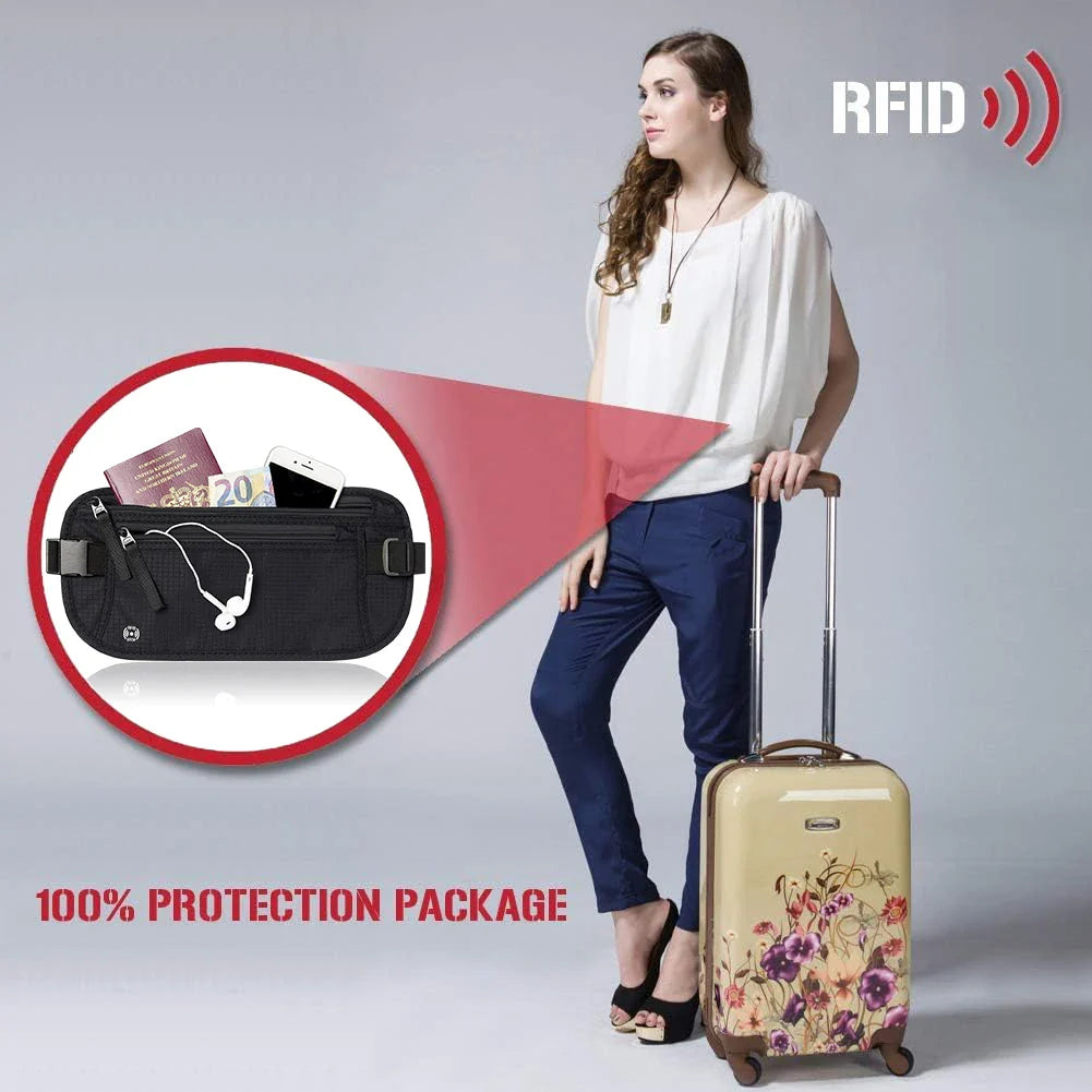 Sac banane SafeTraveler | Protection RFID | Compartiment de sécurité caché | Pour dames et hommes