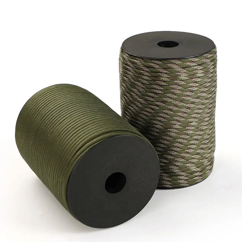 Skanto | Paracorde 550 Standard Militaire : 100m 4mm Équipement de survie extérieur pour parachute, tente, lanière, ceinture - corde à 9 brins pour le camping et les situations d'urgence
