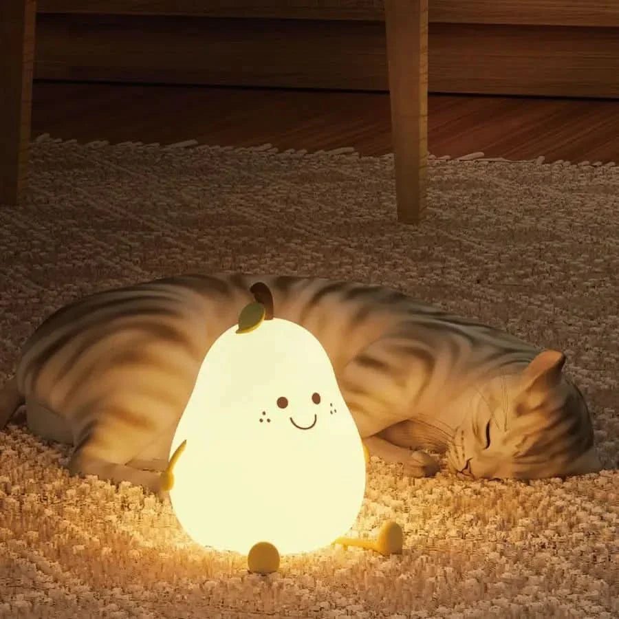 Lampe de nuit rechargeable en silicone pour enfants
