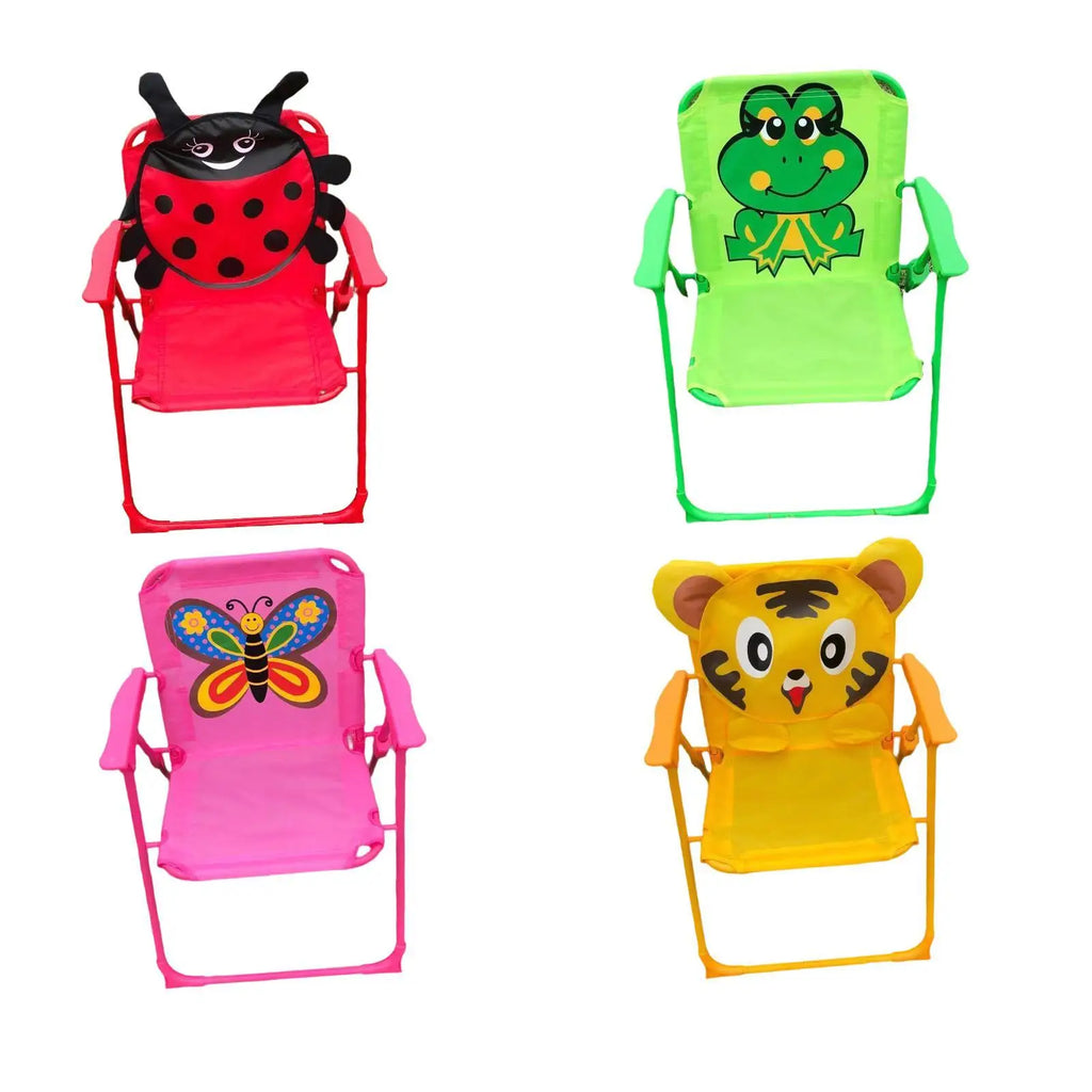 Chaise Enfant Pliable avec Imprimé Animaux - Légère et Idéale pour Activités de Plein Air