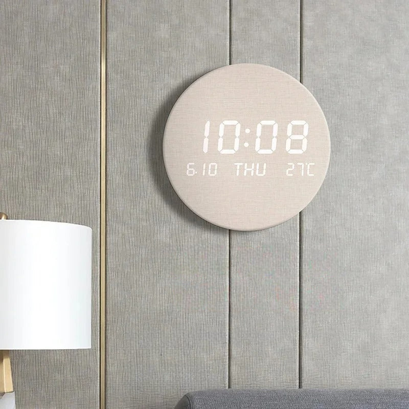 Horloge murale LED numérique avec affichage de la température