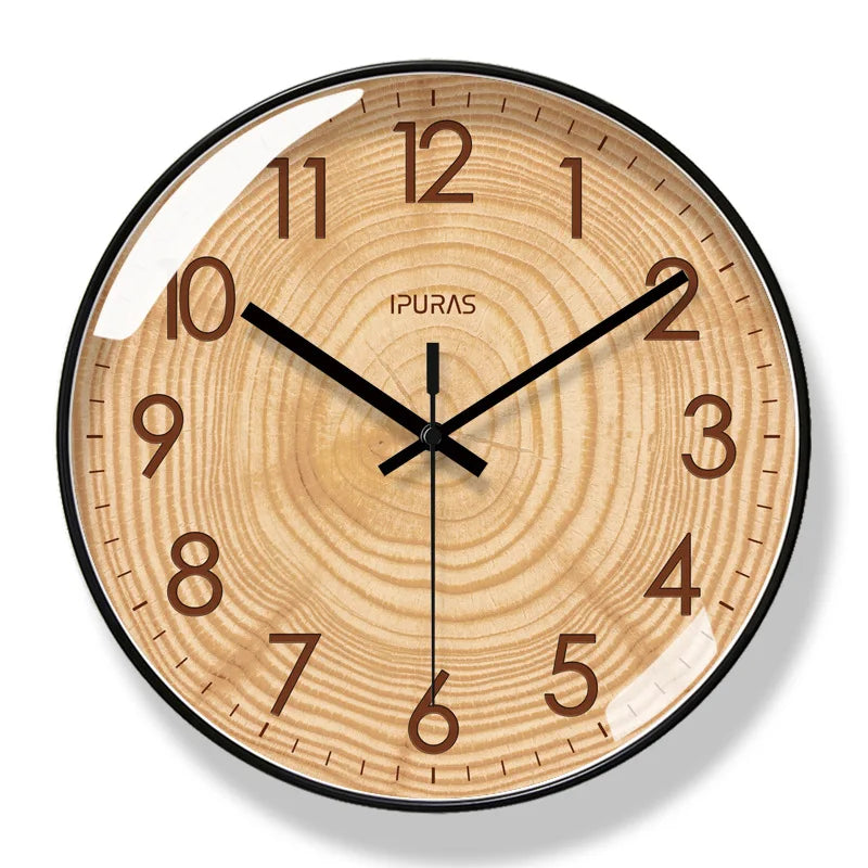 Horloge Murale en Bois TimeWisp – Un Chronomètre Silencieux et Élégant