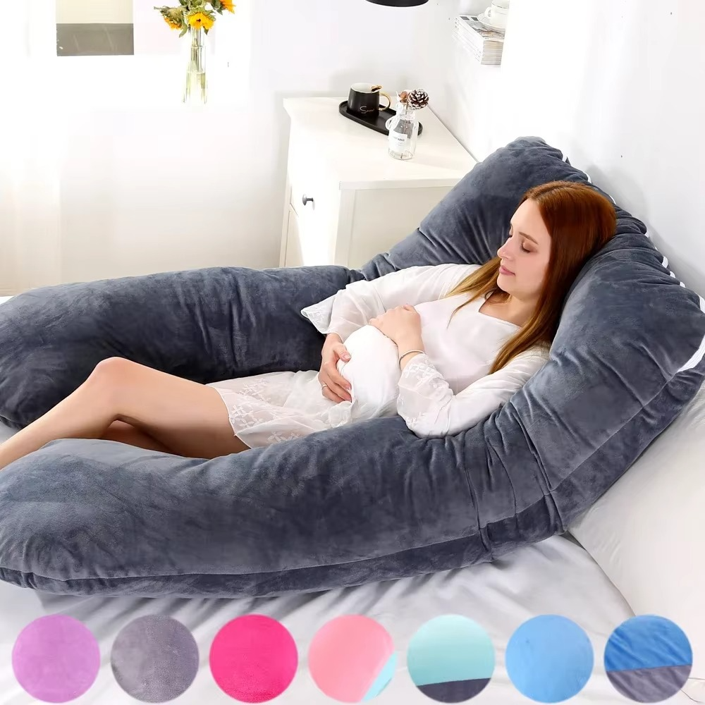Coussin de soutien de grossesse en U ultra-confort