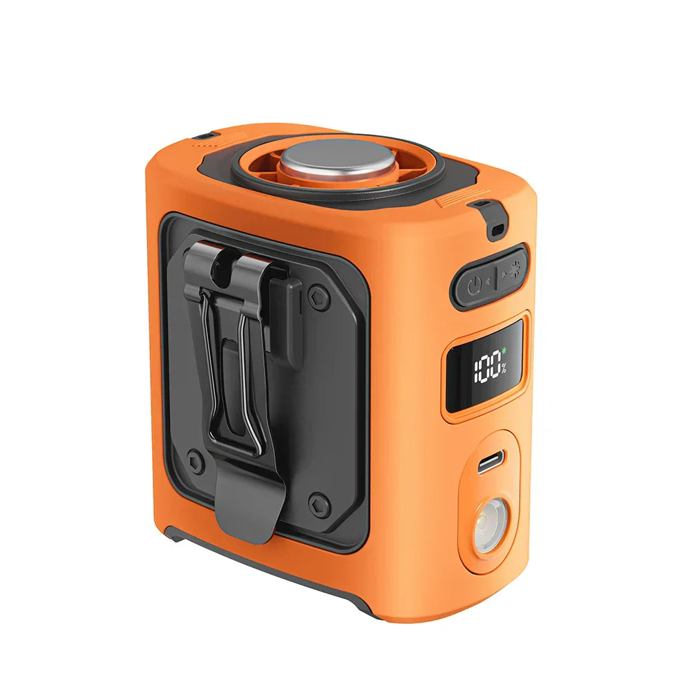 Ventilateur portable de refroidissement de 8000mAh à porter à la taille avec batterie externe et éclairage LED – FrostBreeze