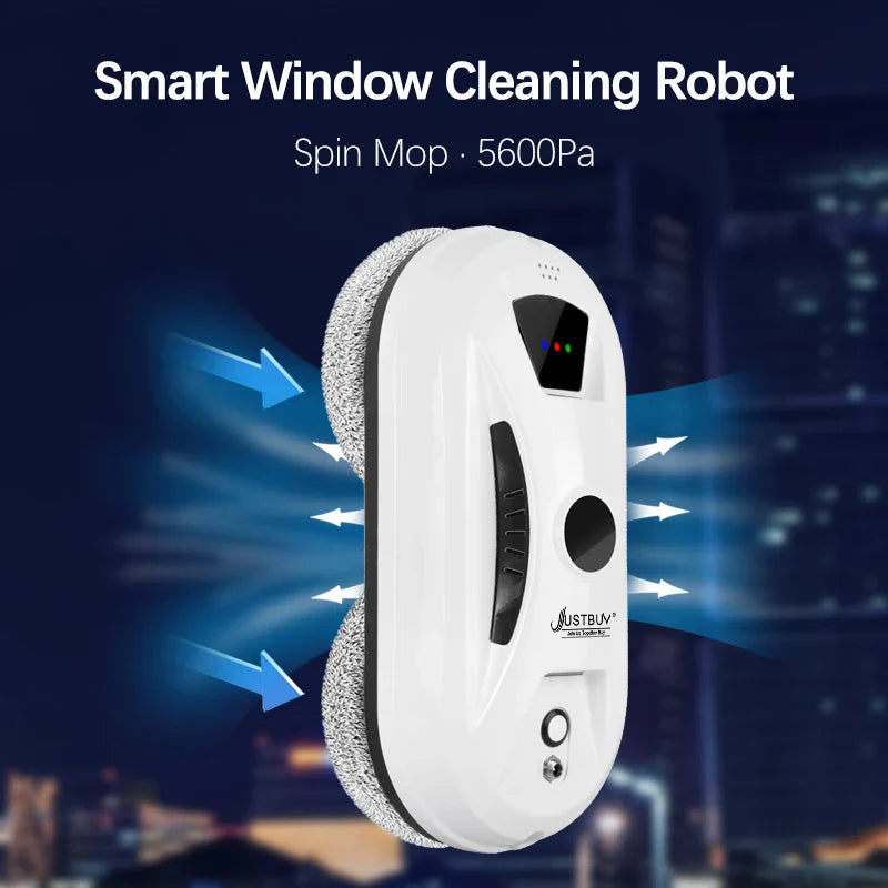 Robot de nettoyage de fenêtres Glasheld | 5600Pa de puissance d'aspiration | Sûr & Efficace | Avec télécommande & cordon de sécurité