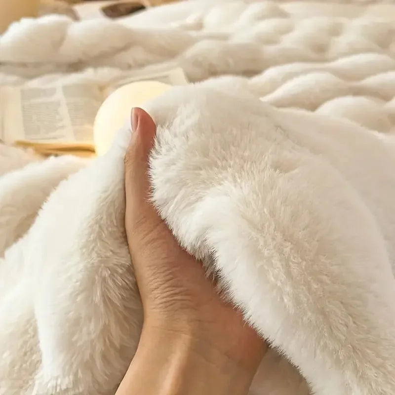 FurLuxe | Couverture en fausse fourrure réversible