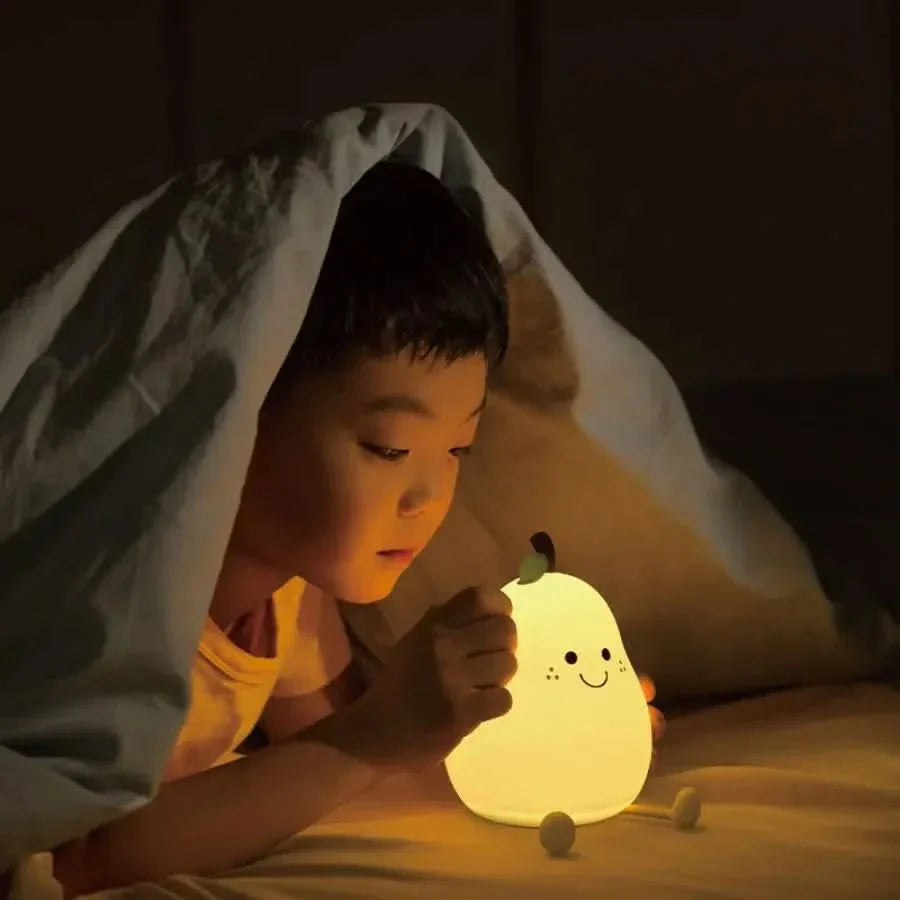 Lampe de nuit rechargeable en silicone pour enfants