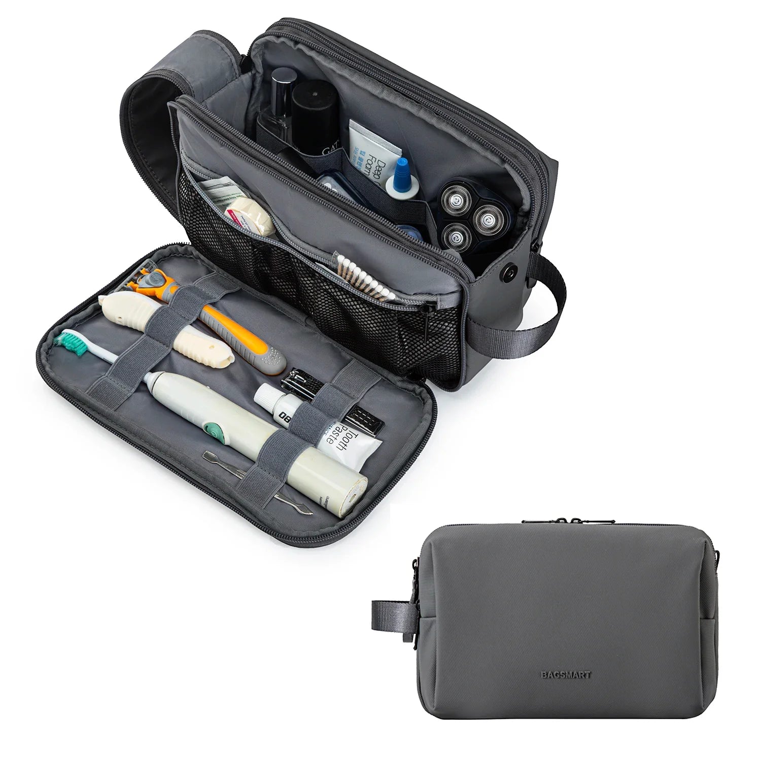 Kosmetixo Trousse de Toilette Imperméable pour Femmes & Hommes | Trousse de Toilette Légère en S/M/L | Accessoire de Voyage pour Produits de Soins & Maquillage | Organisateur de Voyage Unisexe
