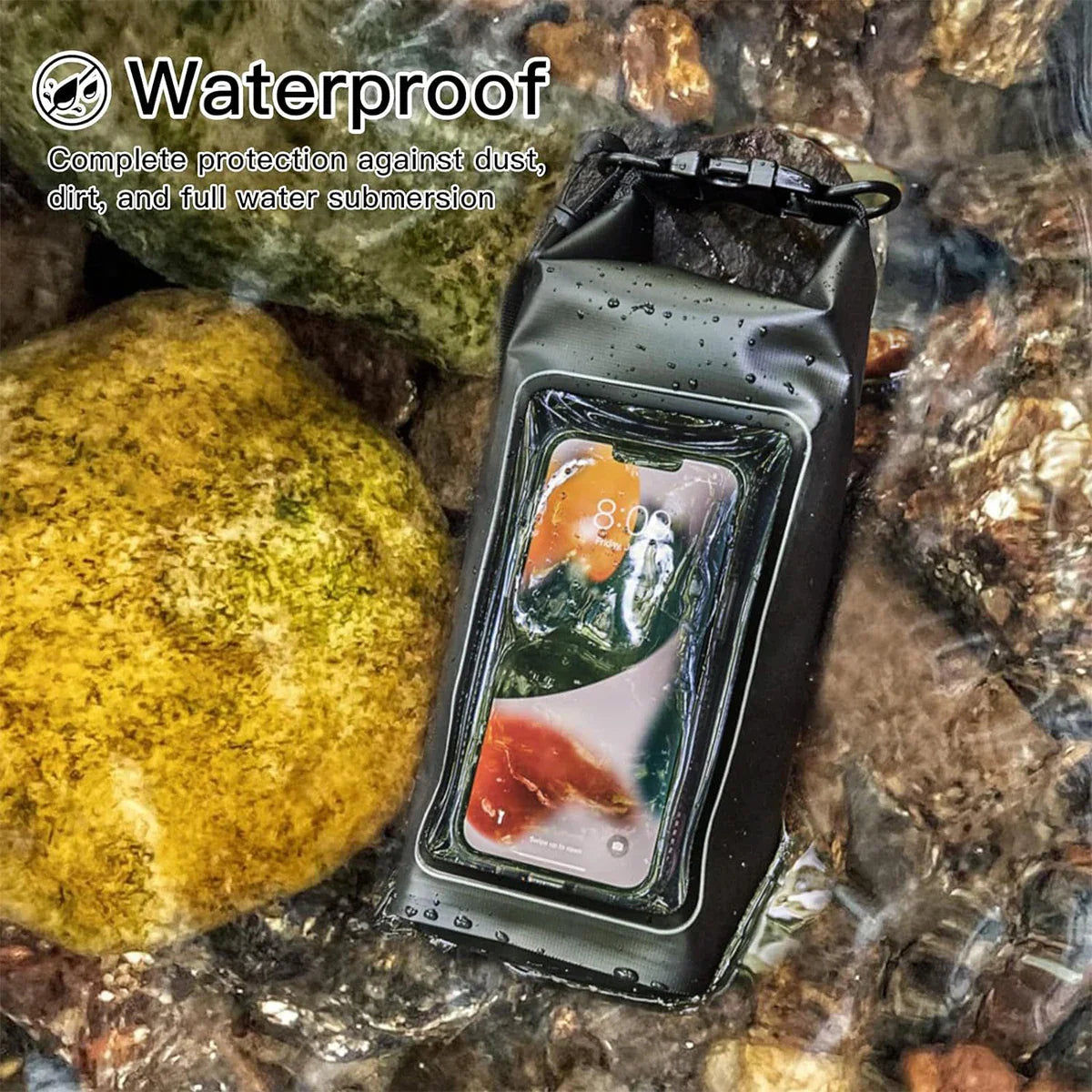 AquaVault Sac Dry Bag Étanche 2L | Avec Fenêtre Tactile | Sac Outdoor pour Kayak, Trekking & Sports Nautiques