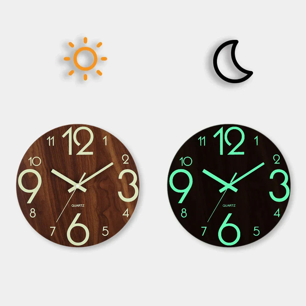 Montre Murale Luminescente - Élégante et Pratique