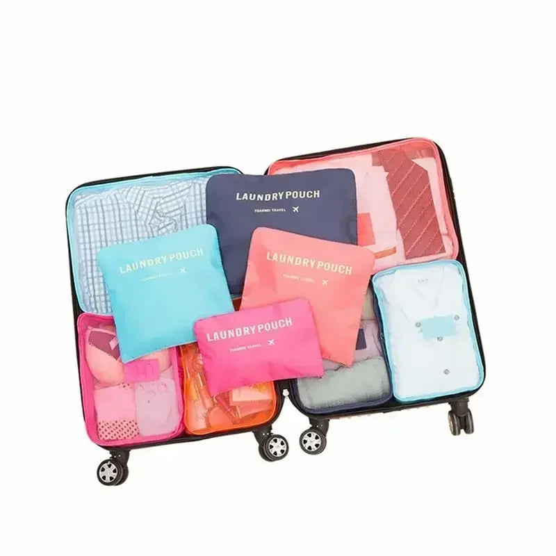 Set d'organisateurs de valise ReiseLina | 6 pièces | Imperméable & Gain de place | En tissu Oxford