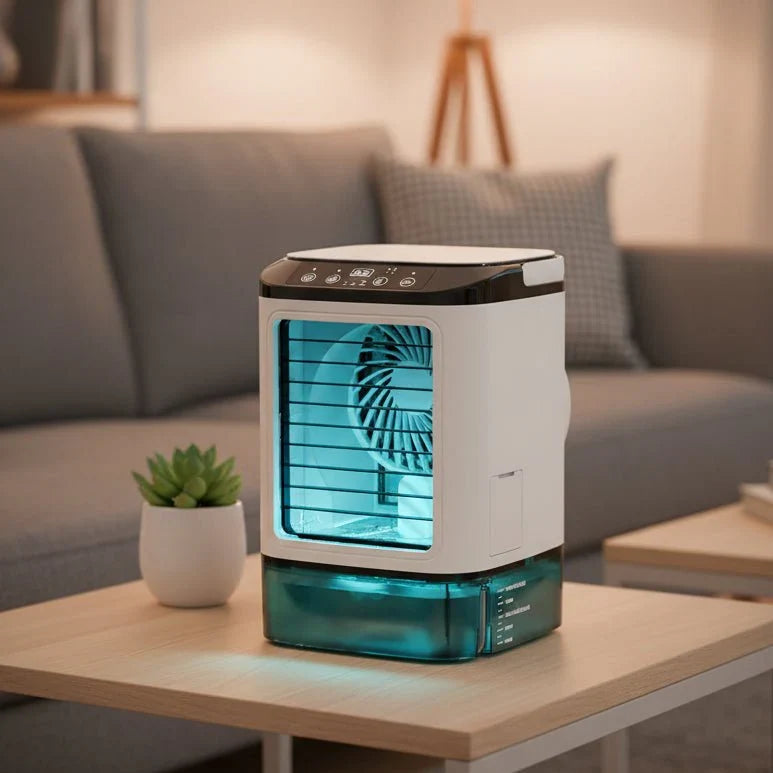Ventilateur portable avec fonction brumisateur – spray rafraîchissant