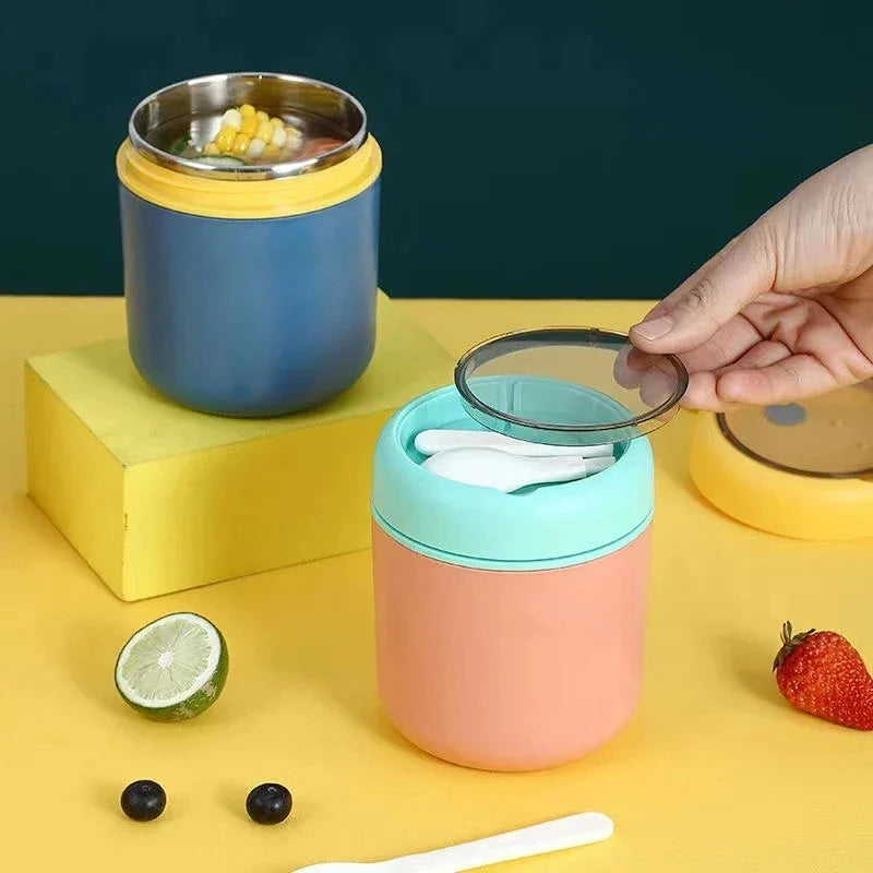 ThermoMea Conteneur Thermique en Acier Inoxydable | 530 ml / 710 ml | Tasse à Soupe & Déjeuner Isolée | Étanche & Durable