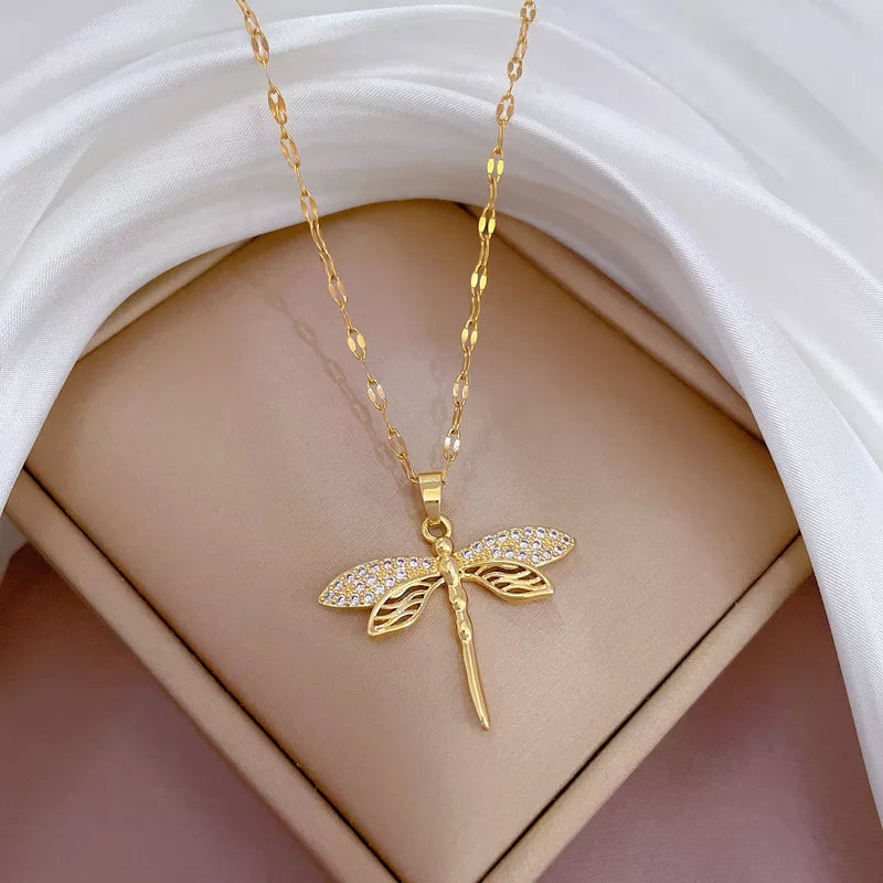 Collier Libellule en Or