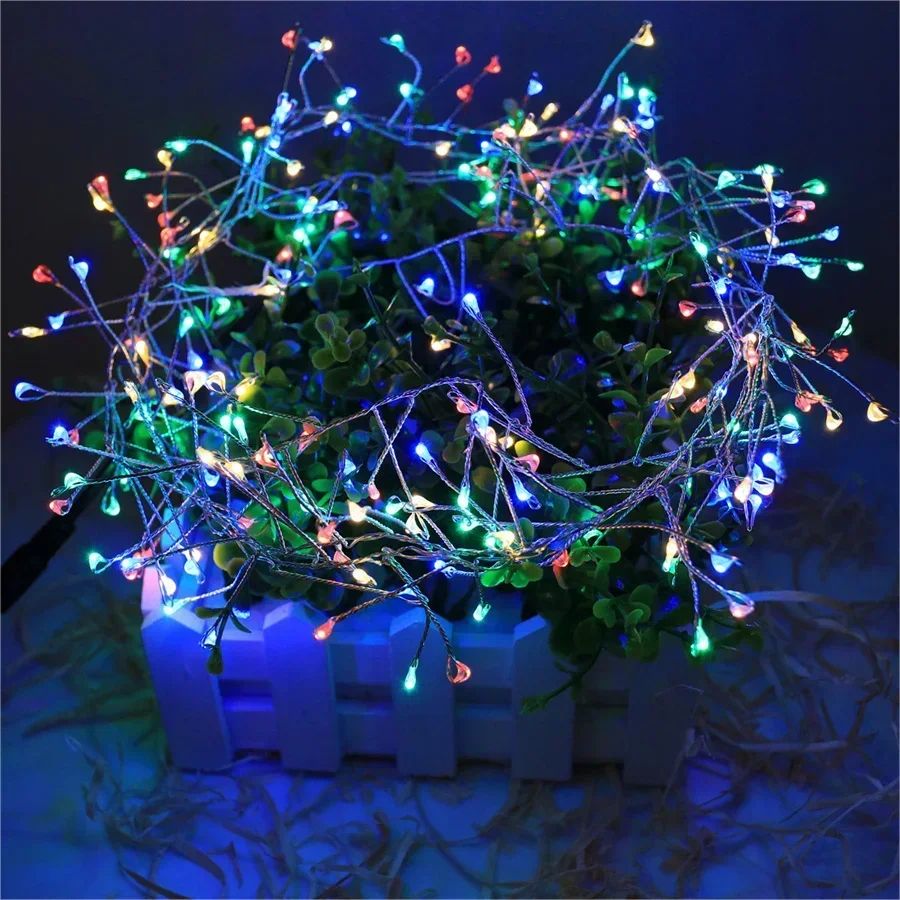 Guirlande LED Cluster Lumistra | Blanc chaud & Blanc froid | 36 m Fil argenté | Étanche IP44 | Pour Noël, Mariage & Fête