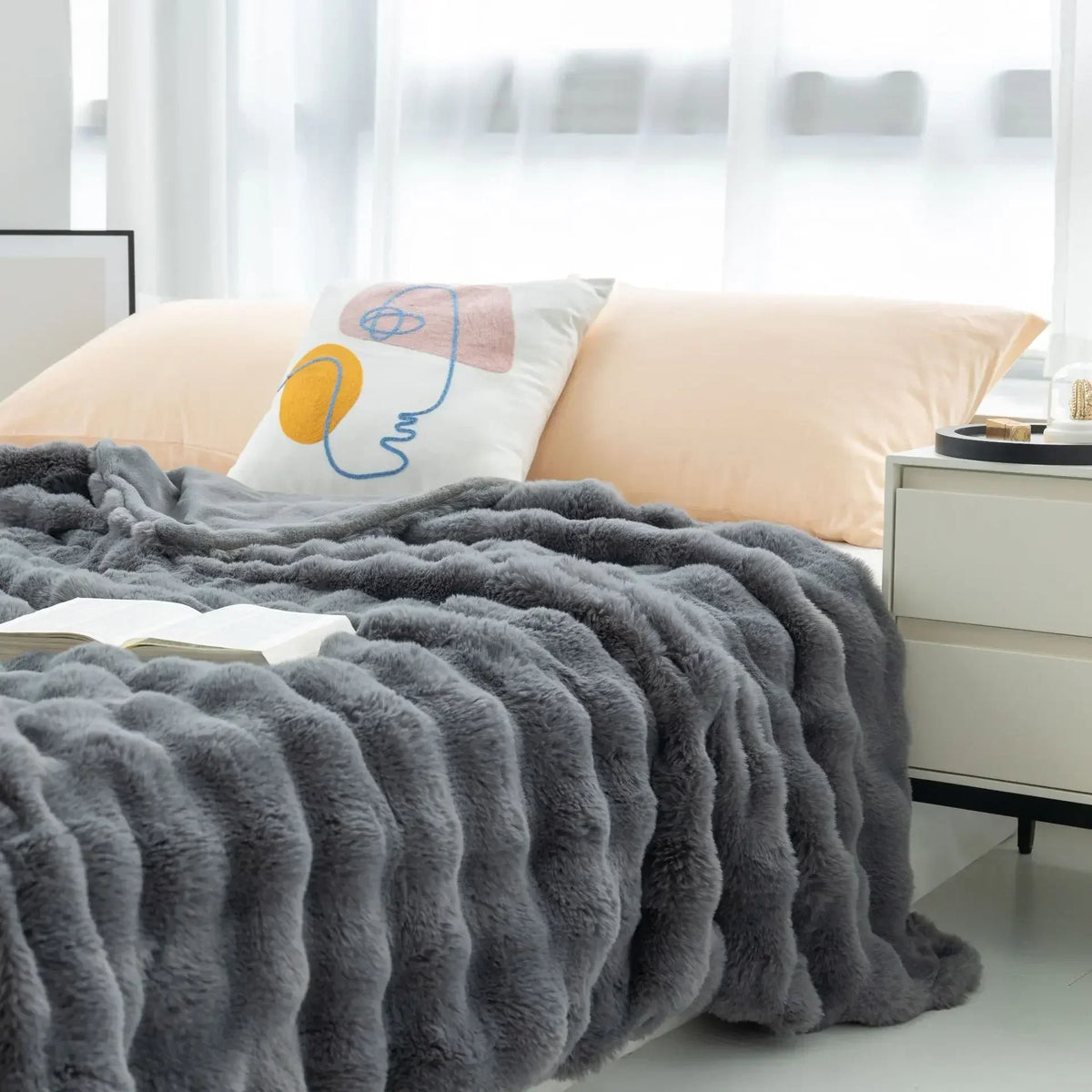 FurLuxe | Couverture en fausse fourrure réversible