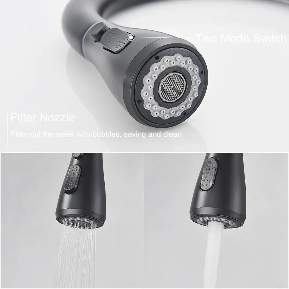 Skanto | Robinet extensible avec mélangeur à levier unique – Robinet flexible avec fonction douche, Acier inoxydable de haute qualité, Idéal pour les cuisines modernes, Installation facile