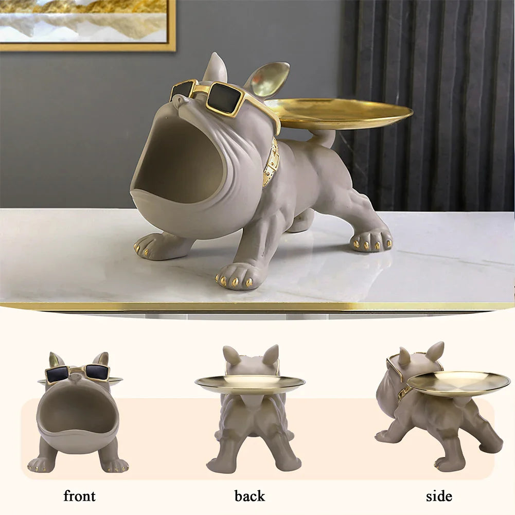 Chic Statue de Chien - Décor Ludique et Élégant