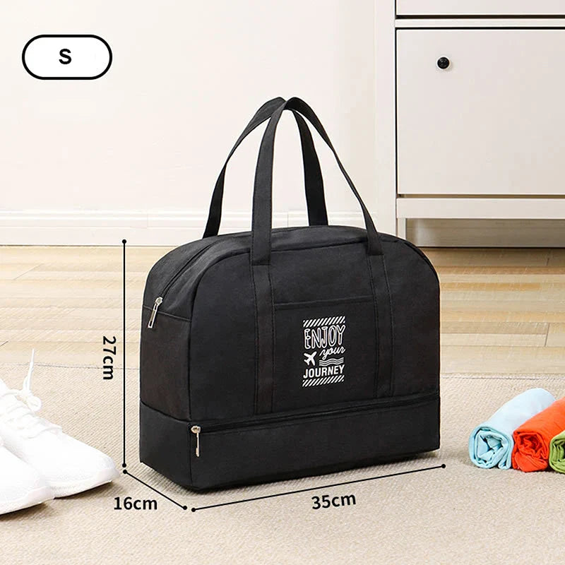 Lugviva Sac de Voyage Pliable pour Femmes | Grande Sac de Week-end en Tissu Oxford | Sac à Main pour Voyages, Quotidien & Sport