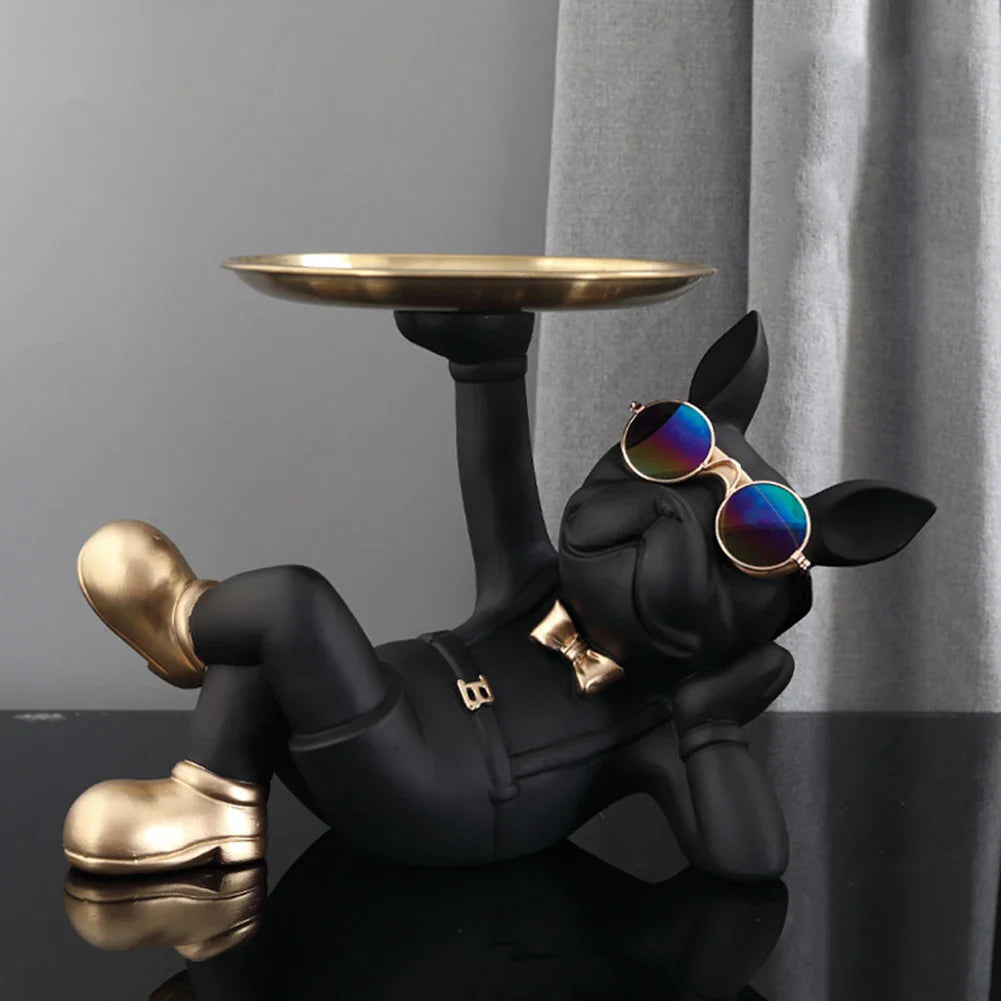 Chic Statue de Chien - Décor Ludique et Élégant