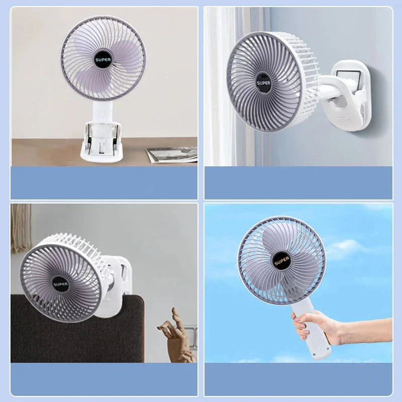 Ventilateur portable avec base détachable et support mural