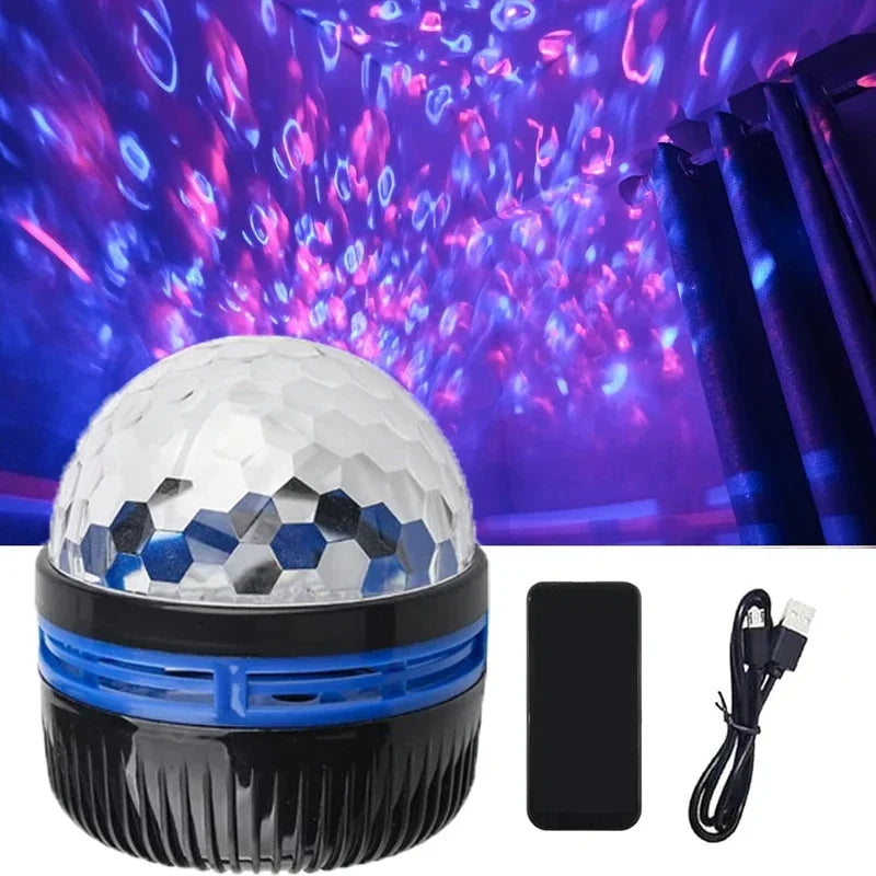 Polariva Projecteur d'Aurore Boréale | Synchronisation Musicale & Télécommande | Lumière Ambiante RGB | Chargement USB | 7,8×7,8×8,7 cm