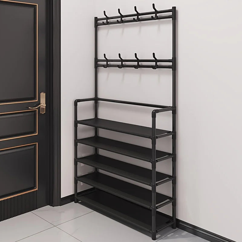Support à manteaux avec étagère à chaussures Multi-Couches construction en acier – EntryMate
