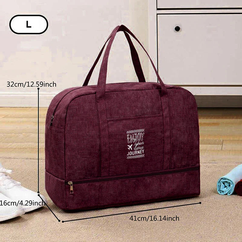 Lugviva Sac de Voyage Pliable pour Femmes | Grande Sac de Week-end en Tissu Oxford | Sac à Main pour Voyages, Quotidien & Sport