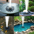 Fontaine de jardin solaire Spring | 5 buses interchangeables | Économique en énergie & sans entretien | Pour étang, bain d'oiseaux & balcon