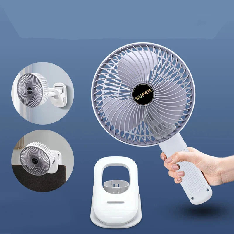 Ventilateur portable avec base détachable et support mural