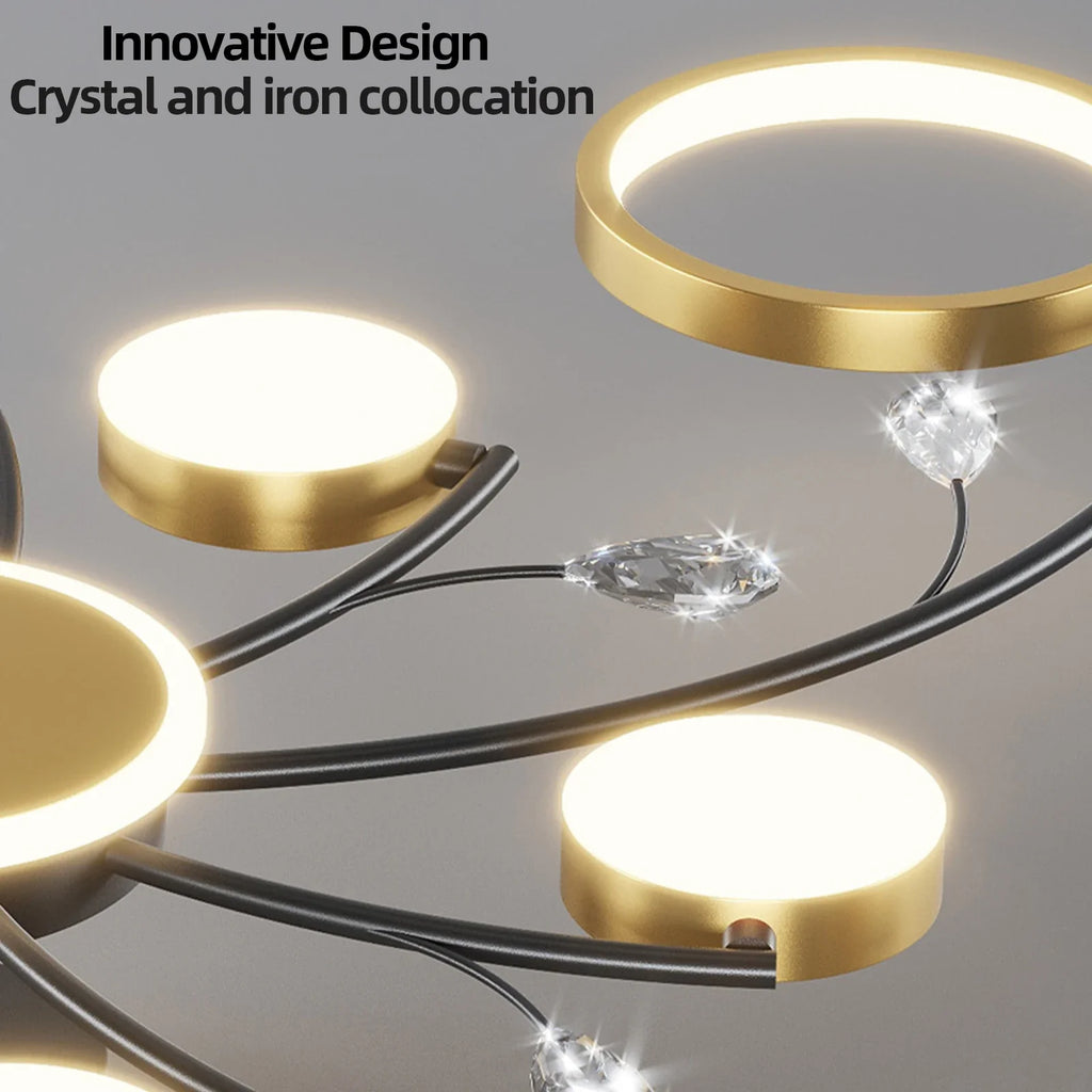 Garduru Dimbar Lustre | Design Moderne | LED Lumière avec Intensité Lumineuse Ajustable | Parfait pour le Salon & la Salle à Manger