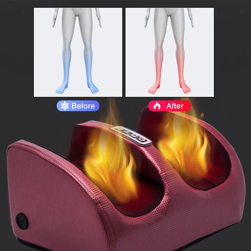 Appareil de massage électrique pour les pieds avec chauffage et thérapie shiatsu - RelaxFoot