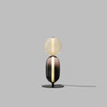 Lampe sur pied designer avec détails colorés