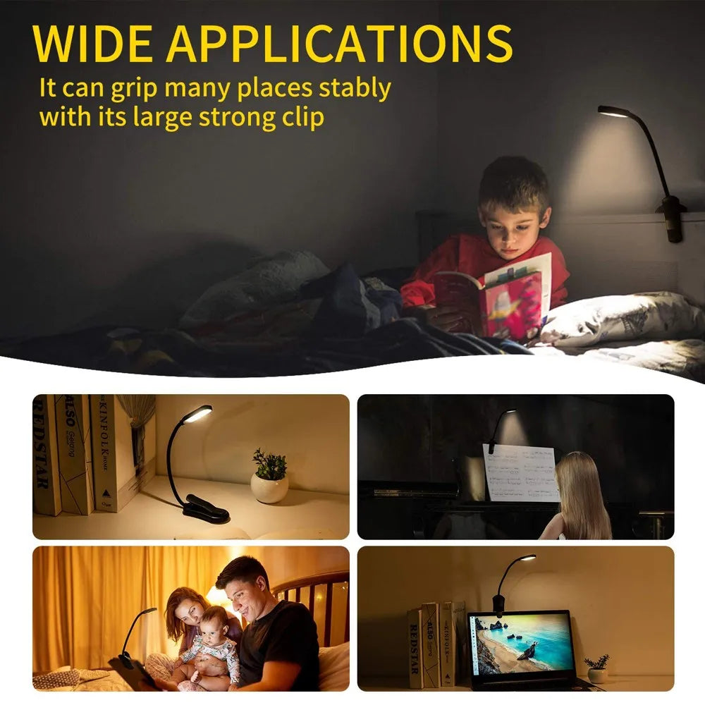 LumiLeaf 7 Lampe de Lecture LED | Rechargeable USB | 3 Températures de Couleur & 9 Niveaux de Luminosité | Flexible & Respectueuse des Yeux