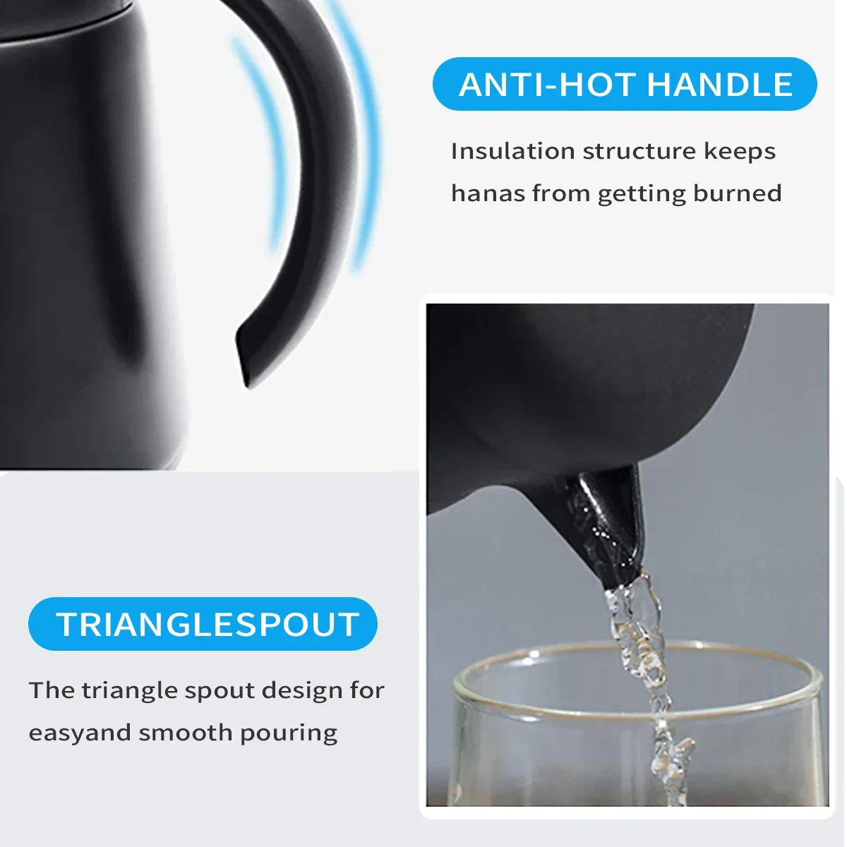 Carafe isotherme ThermoBrew | Acier inoxydable 304 | Double paroi et isolation sous vide | Garde les boissons chaudes pendant 6 heures / froides pendant 12 heures | 0,5 L