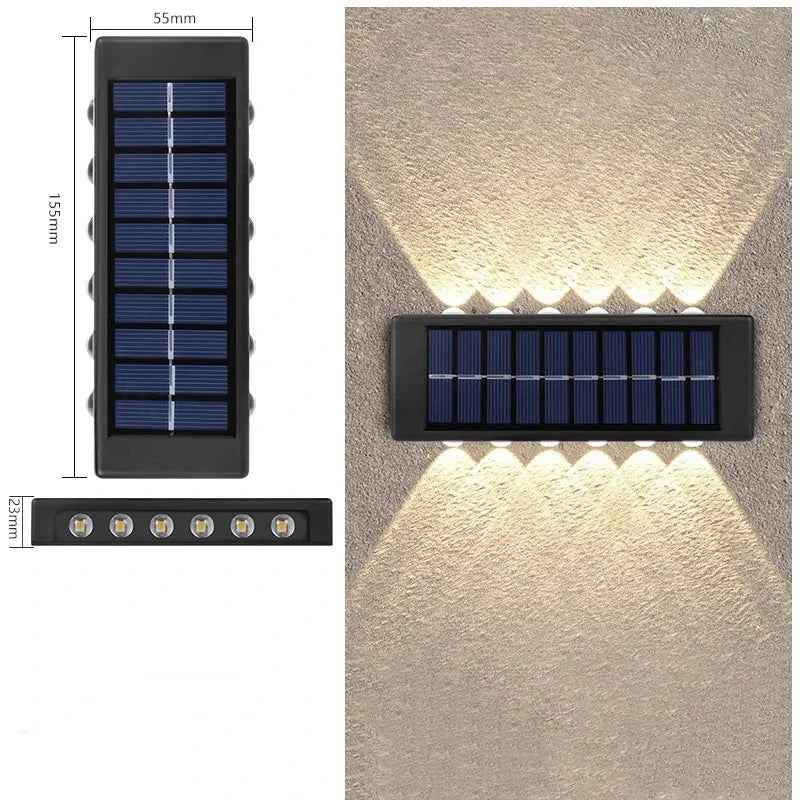 Applique solaire vers le haut et vers le bas