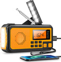 Skanto | Radio d'urgence avec manivelle et panneau solaire – Radio dynamo portable avec batterie externe et lampe de poche LED