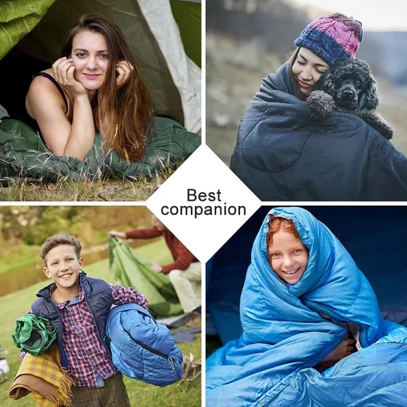 Sac de Couchage Ultraléger 4 Saisons – Chaud et Imperméable pour Aventures en Plein Air et Camping