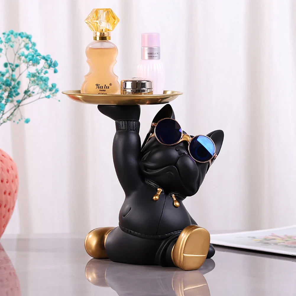 Chic Statue de Chien - Décor Ludique et Élégant